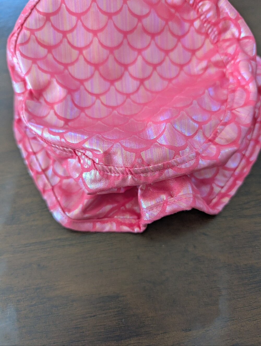 Pink Iridescent Mermaid-Scale Kids Hat And Swimsuit
